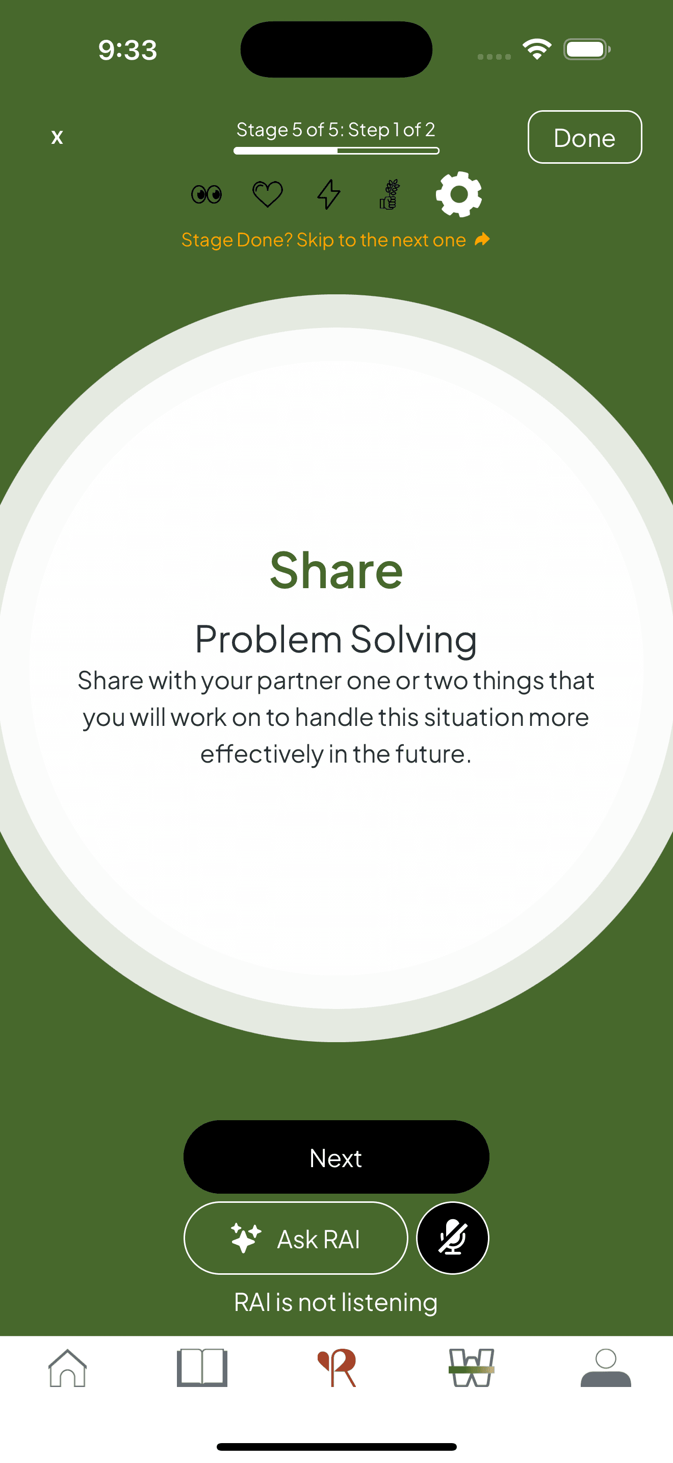 Collaborative problem-solving in a couples Repair Session